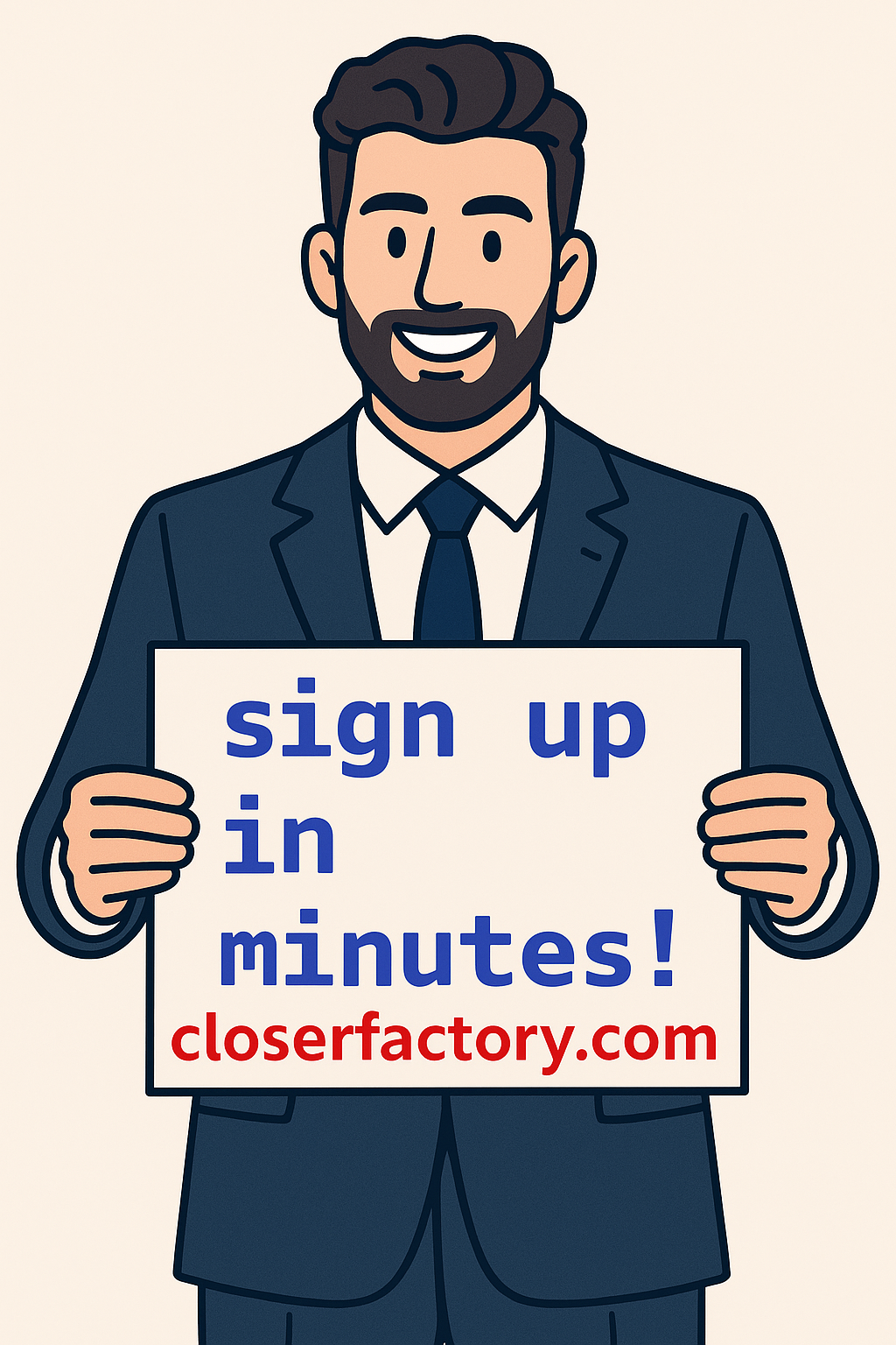 Sign up in minutes!